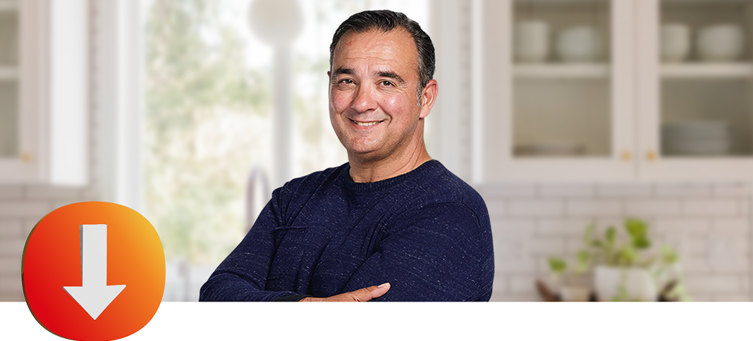 Man in black shirt smiling